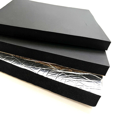 Schwarze Selbstklebstoff EPDM Zelluläre Gummifolie Aluminiumfolie Klebriges Einseitiges Schaum
