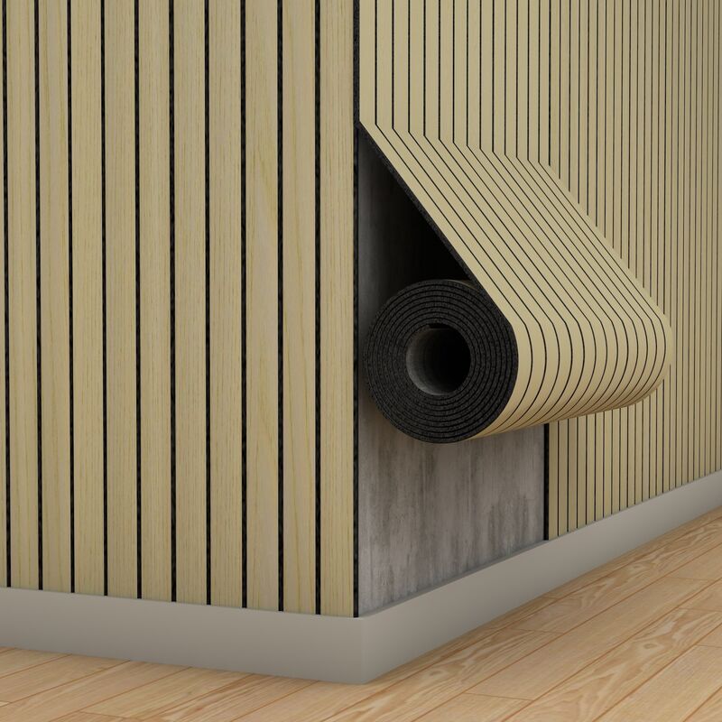 Feuerhemmende PVC-Schutz-Wandpaneeltapete aus flexiblem Holz für die Inneneinrichtung