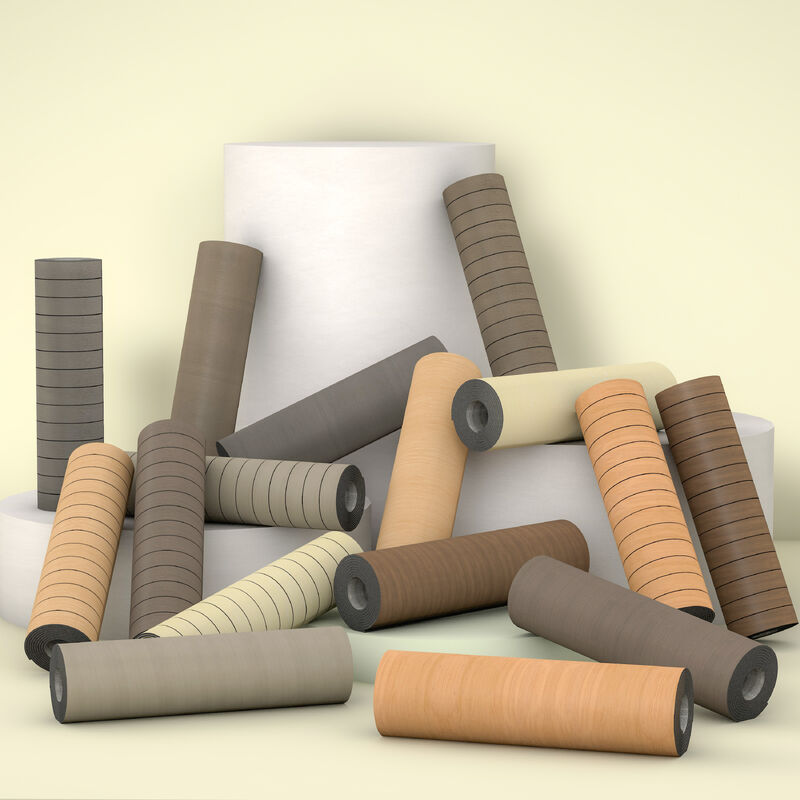 Selbstklebende 3D-Schaumtapete mit IXPE-Stoßschicht und Holzmaserungsdesign für Wärmeisolierung