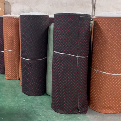 Anpassen Stickmuster Quilted PVC Leder Auto Fußbodenmatte Roll für Auto Matte