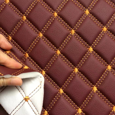 Anpassen Sie die Dicke PVC-Leder Schaum mit Stickerei Design für Autositzdeckel